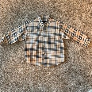 Authentic boys Burberry button down shirt